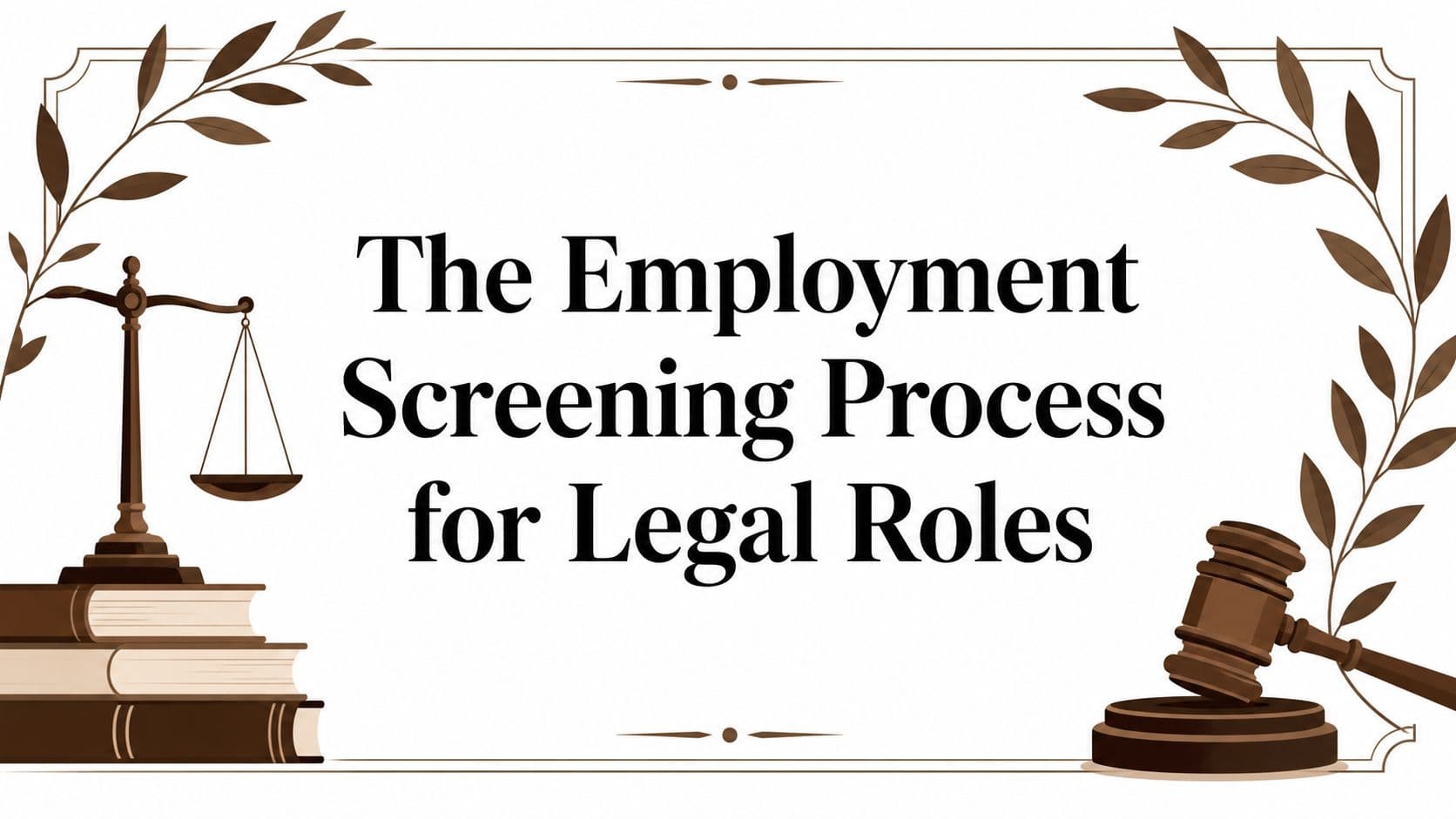 The Employment Screening Process for Legal Roles