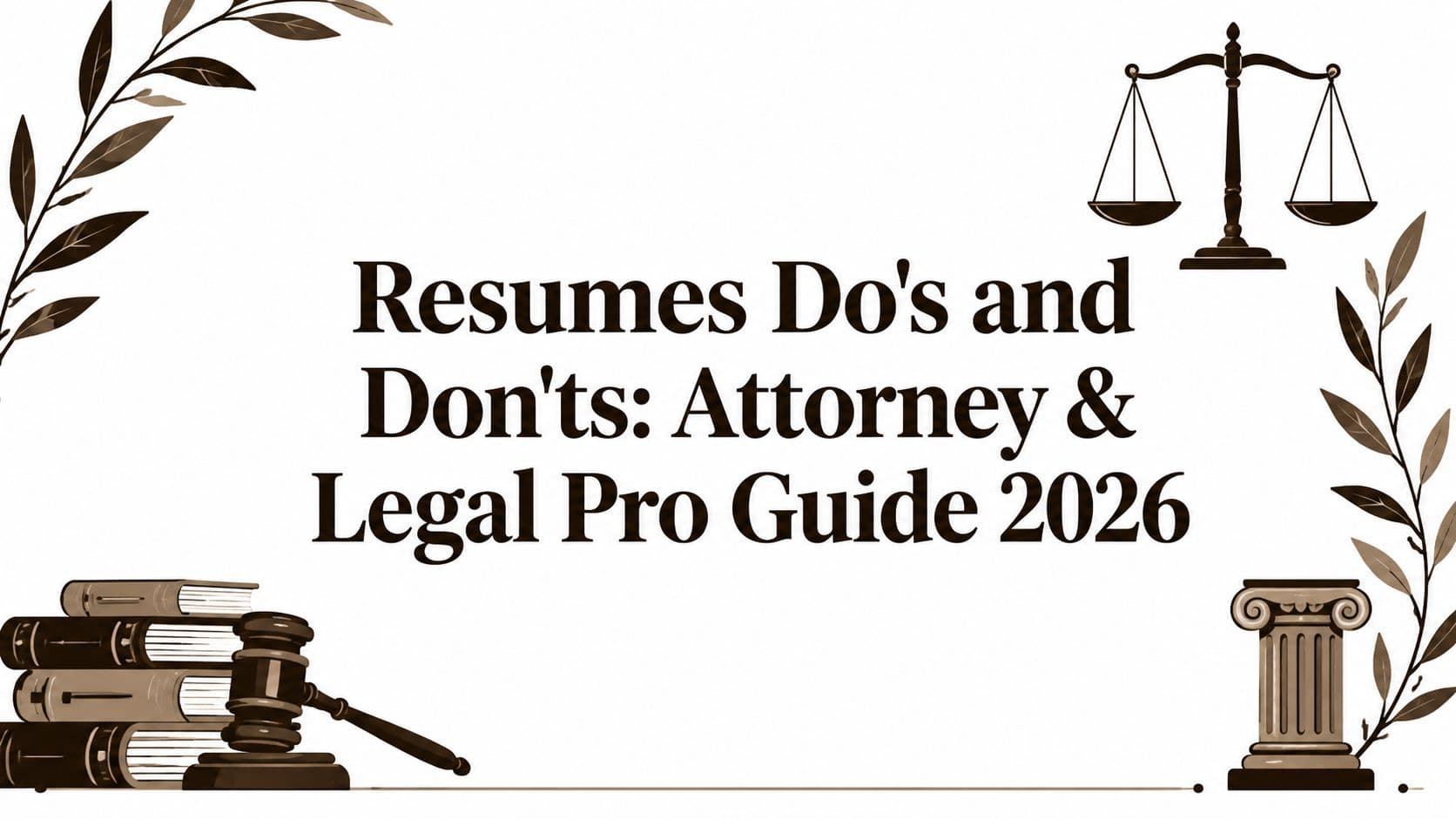 Resumes Do's and Don'ts: Attorney & Legal Pro Guide 2026
