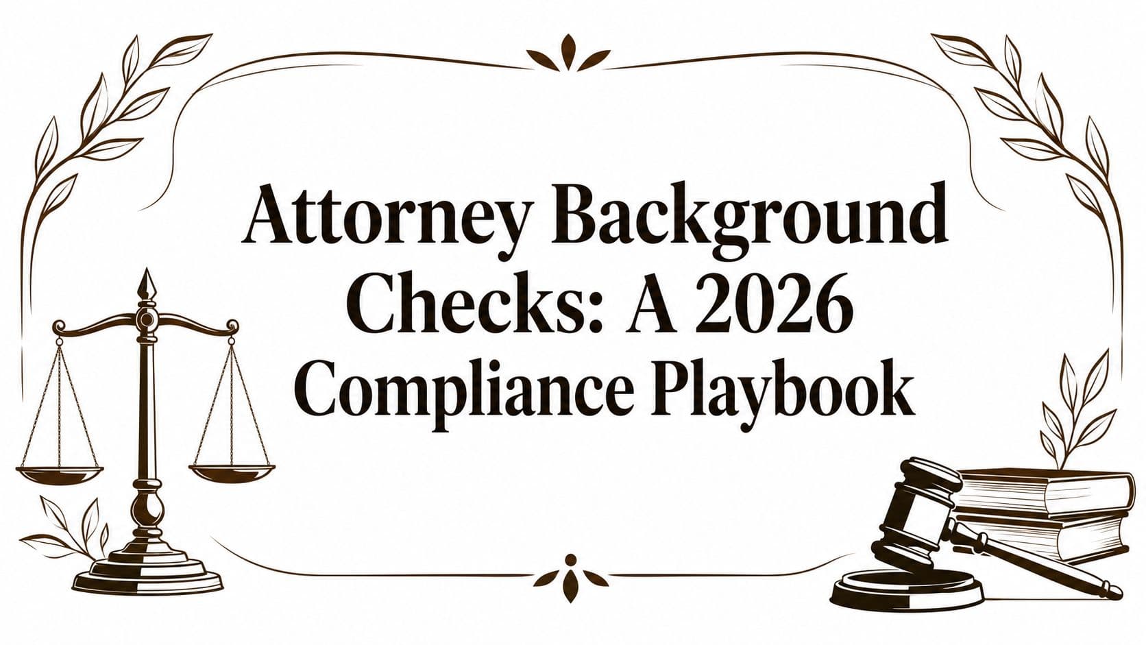 Attorney Background Checks: A 2026 Compliance Playbook