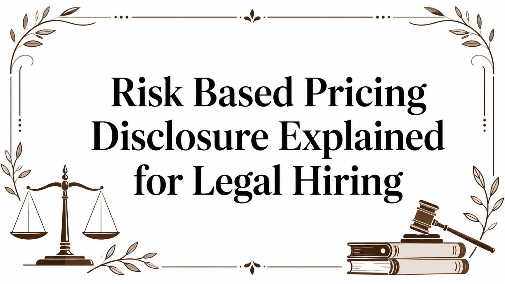 Risk Based Pricing Disclosure Explained for Legal Hiring