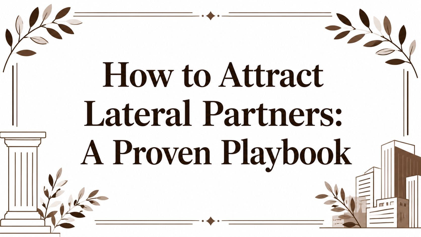 How to Attract Lateral Partners: A Proven Playbook